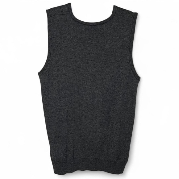 Tehama Wool Blend Chevron Sweater Vest Medium Gray Multicolor Knit - Picture 4 of 5